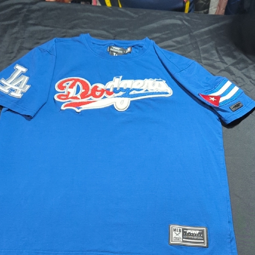 PRO STANDARD Blue Dodgers Women's Jersey, Amazing Patches. Large